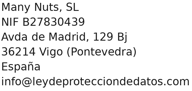 Datos del titular del sitio